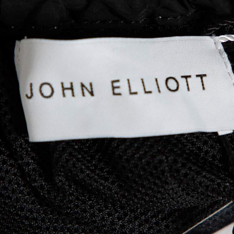 Pre Owned John Elliott Black High Shrunk Nylon Mountain Shorts S