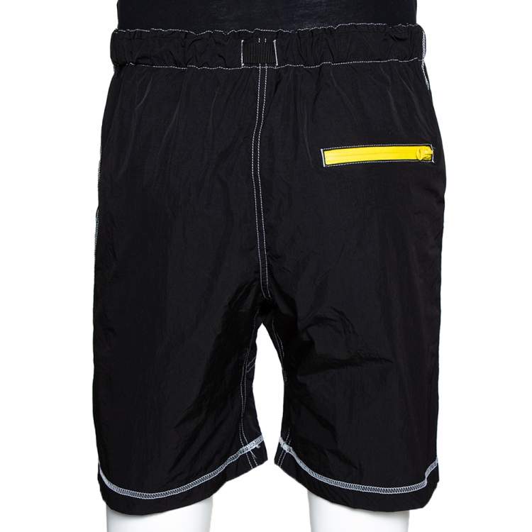 Pre Owned John Elliott Black High Shrunk Nylon Mountain Shorts S