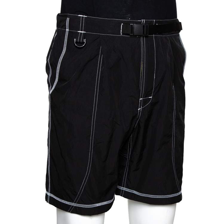 Pre Owned John Elliott Black High Shrunk Nylon Mountain Shorts S