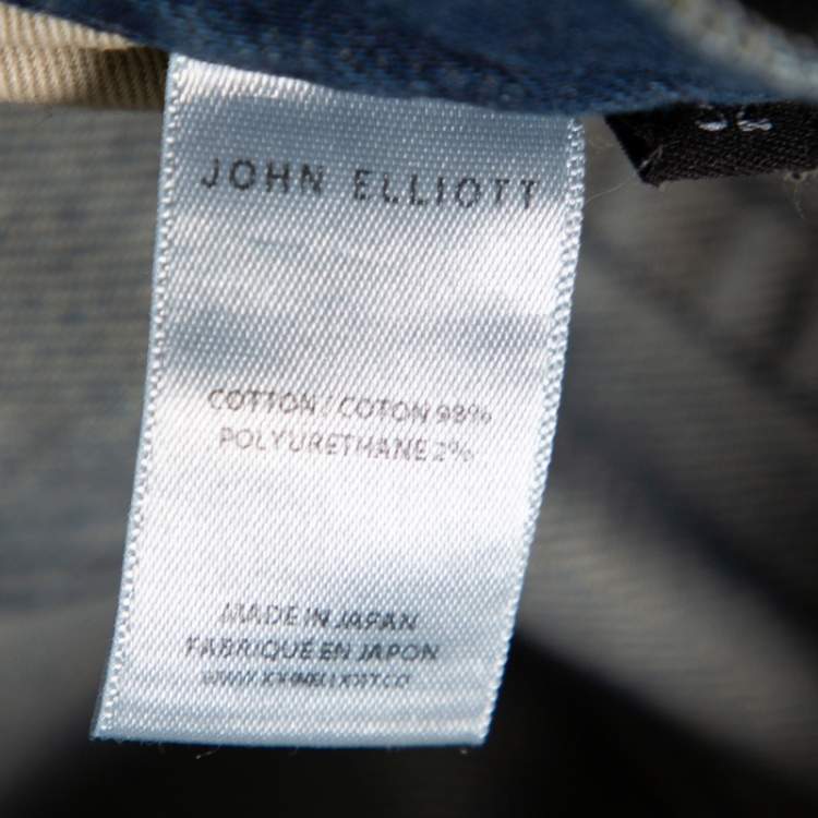 Pre Owned John Elliott Blue Distressed Denim Cast 2 Wharf Jeans M