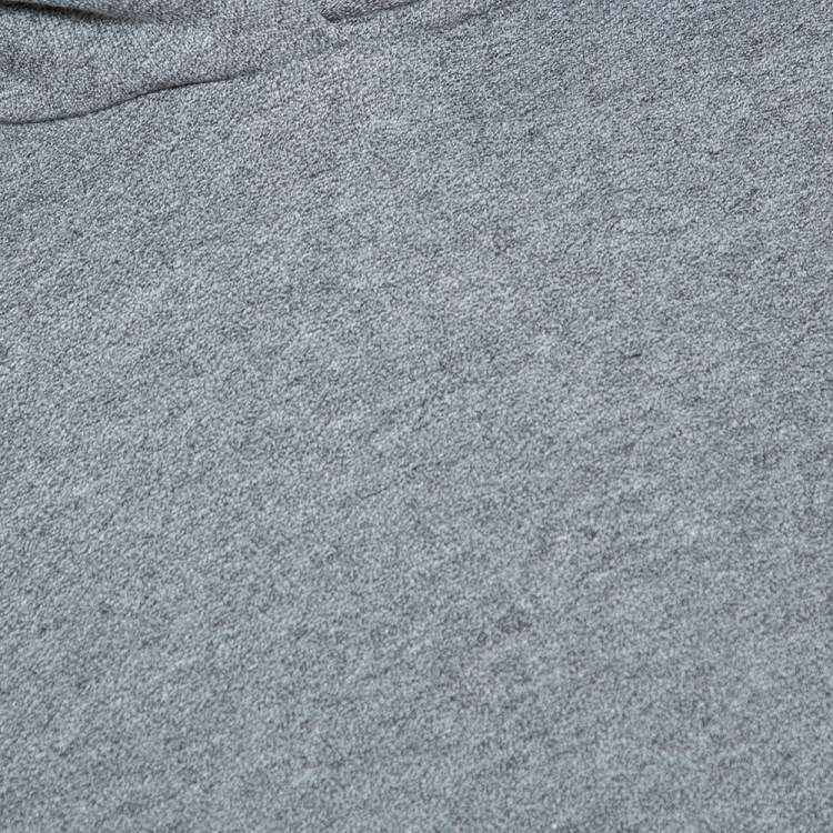 Pre Owned John Elliott Dark Grey Marl Cotton Hooded Villain Sweatshirt L