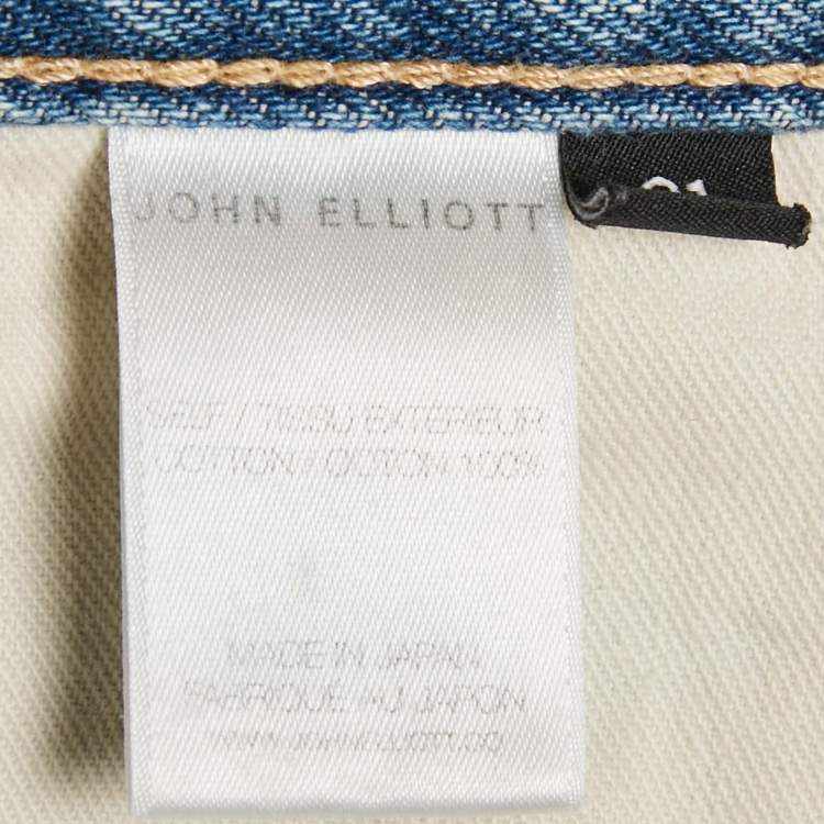 Pre Owned John Elliott Blue Denim Shorts M