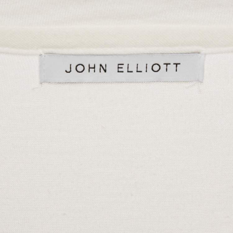 Pre Owned John Elliott Cream Jersey Crewneck T-Shirt XL