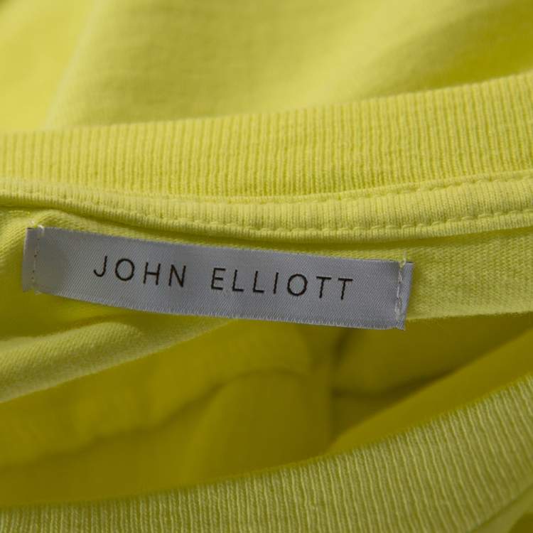 Pre Owned John Elliott Fluorescent Cotton Crew Neck T Shirt M 