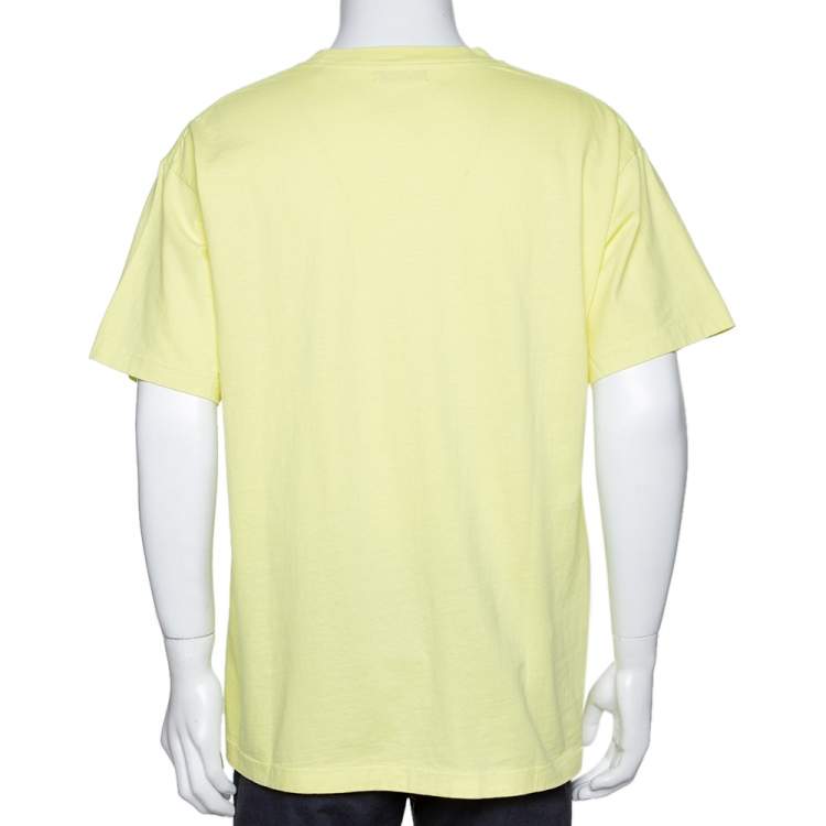 Pre Owned John Elliott Fluorescent Cotton Crew Neck T Shirt M 