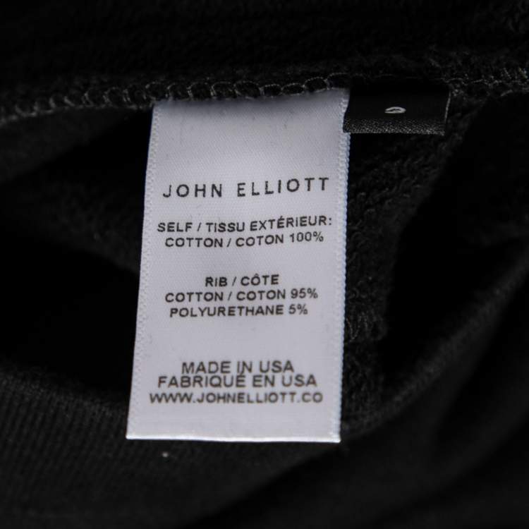 Pre Owned John Elliott Black Cotton Escobar Slim Fit Joggers M