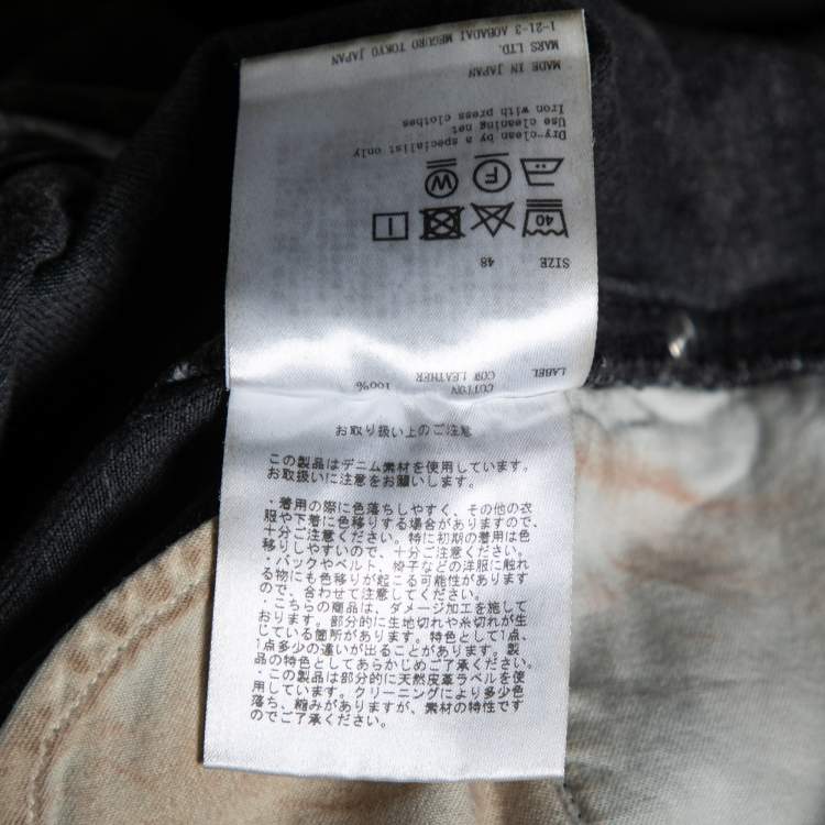 Pre Owned Johnlawrencesullivan Grey Denim Shorts M