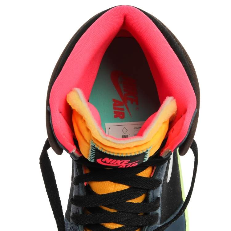 Pre Owned Air Jordan Retro High Multicolor Nubuck and Leather Bio Hack High Top Sneakers Size 43