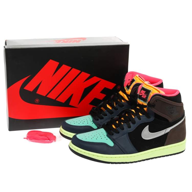 Pre Owned Air Jordan Retro High Multicolor Nubuck and Leather Bio Hack High Top Sneakers Size 43