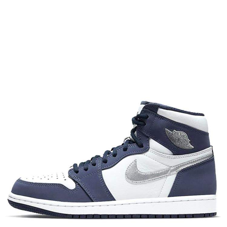 Pre Owned Nike Jordan 1 Retro High Japan Midnight Navy Sneakers Size EU 38.5 US 6Y
