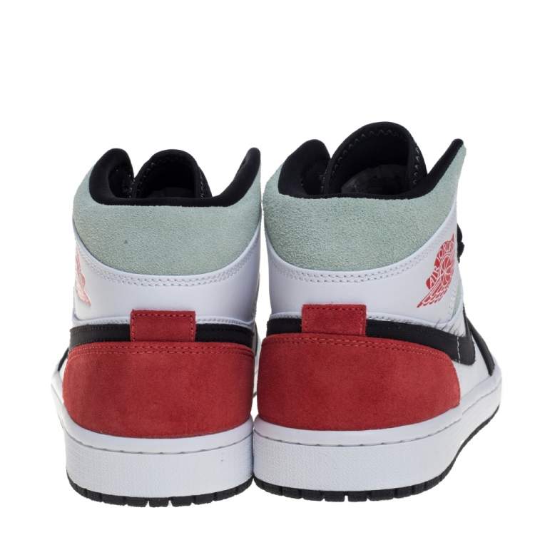 Pre Owned Nike Jordan 1 Mid Union Red Sneakers Size 43