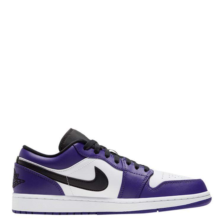 مملوكة مسبقًا Jordan 1 Low Court Purple White Sneakers Size US 8 (EU 41)