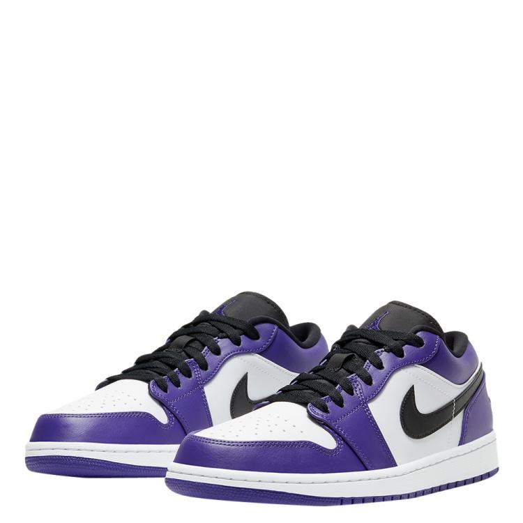 مملوكة مسبقًا Jordan 1 Low Court Purple White Sneakers Size US 8 (EU 41)