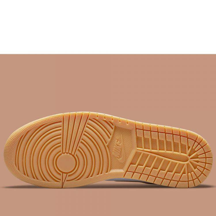 Pre Owned Jordan Jordan 1 Mid Tan Gum Sneakers Size US 8.5 (EU 42)
