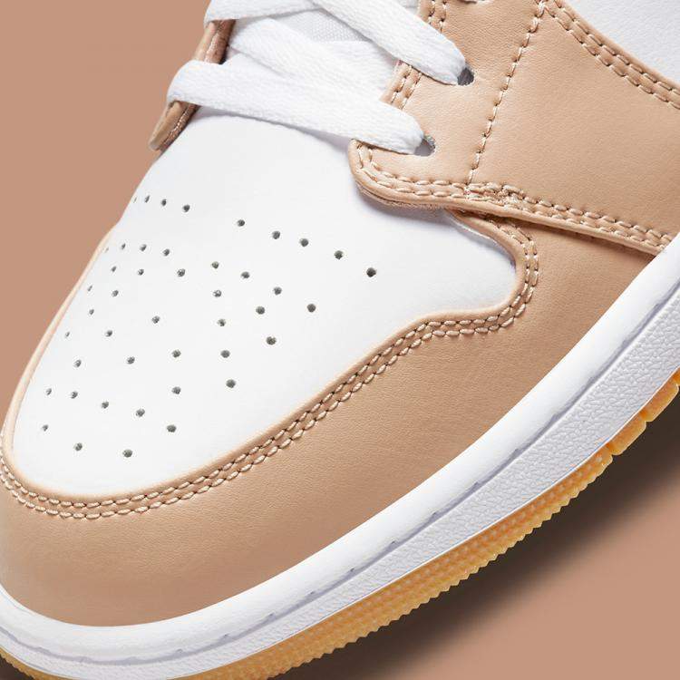 Pre Owned Jordan Jordan 1 Mid Tan Gum Sneakers Size US 8.5 (EU 42)