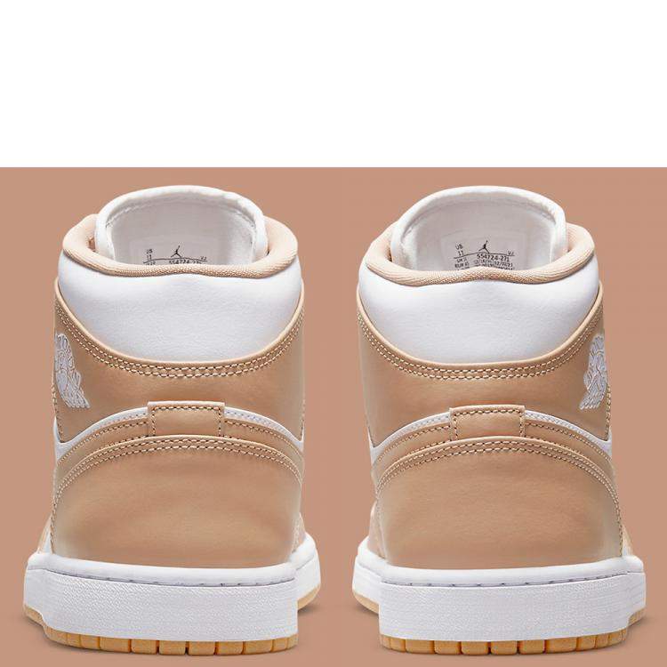 Pre Owned Jordan Jordan 1 Mid Tan Gum Sneakers Size US 8.5 (EU 42)