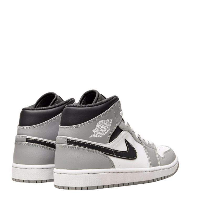 Pre Owned Jordan 1 Mid Light Smoke Grey Anthracite Sneakers Size US 7.5 (EU 40.5)