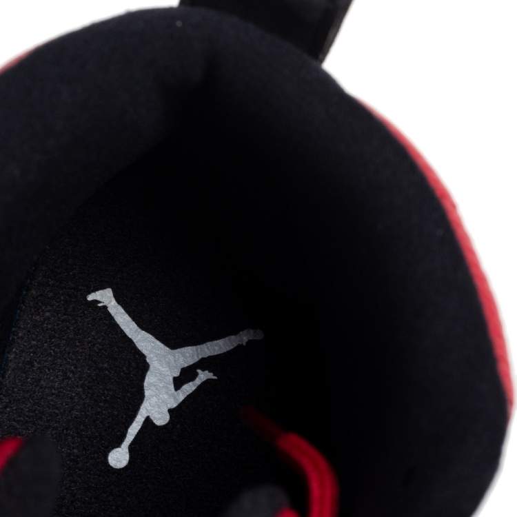 مملوكة مسبقًا Air Jordan Red Leather Air Jordan 12 Retro Premium High Top Sneakers Size 42.5