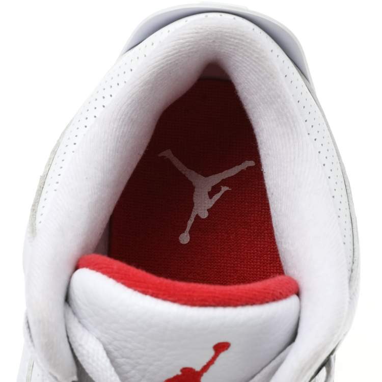 Pre Owned Jordan White Leather Air Jordan 3 Retro Hall of Fame Sneakers Size 47