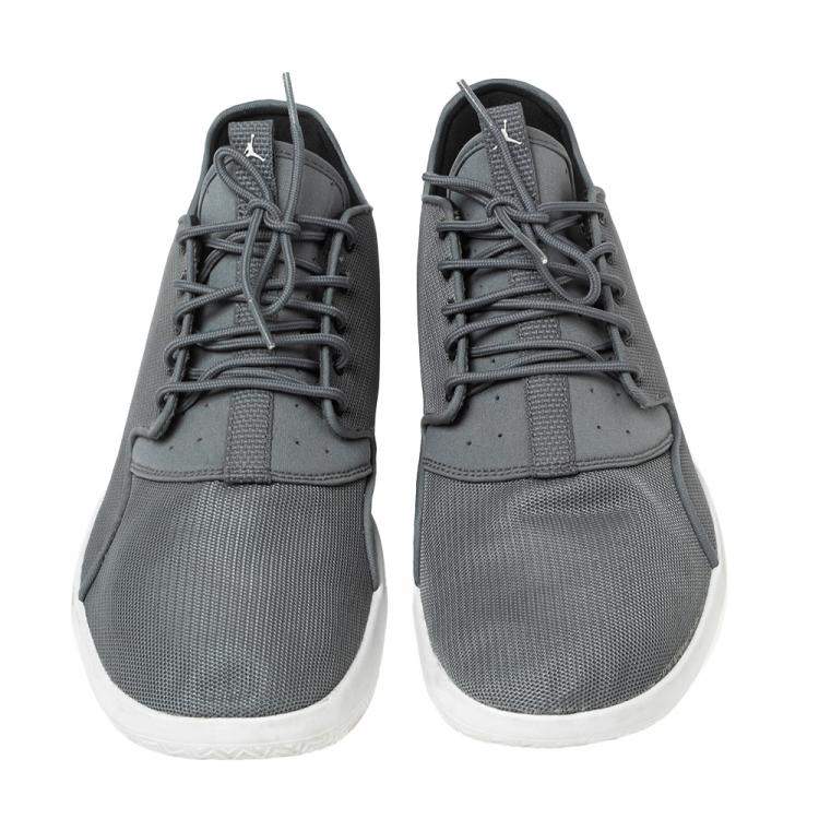 Pre Owned Air Jordan Grey Mesh Eclipse Lace Up Sneaker Size 43