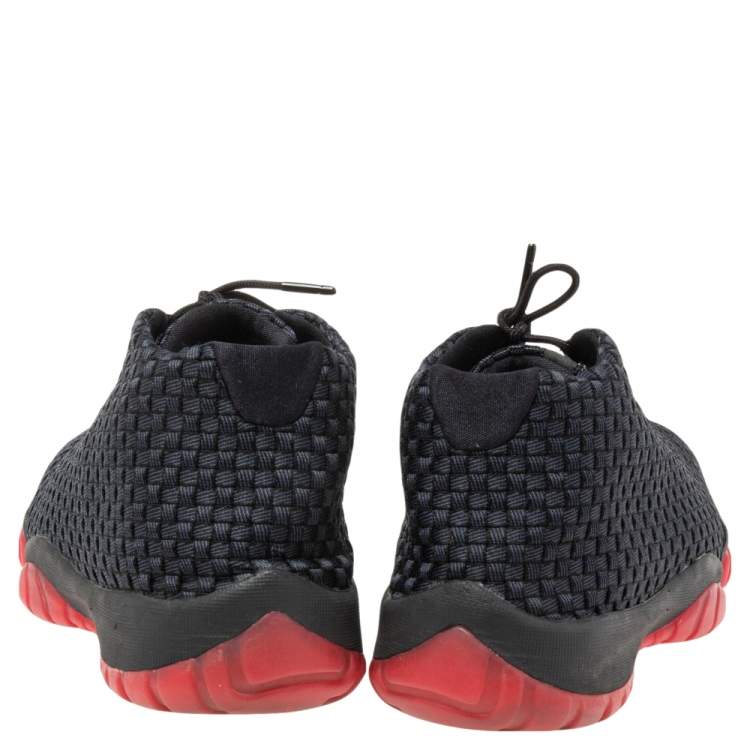 Pre Owned Air Jordan Black/Navy Blue Weave Fabric Future Low-Top Sneakers Size 46