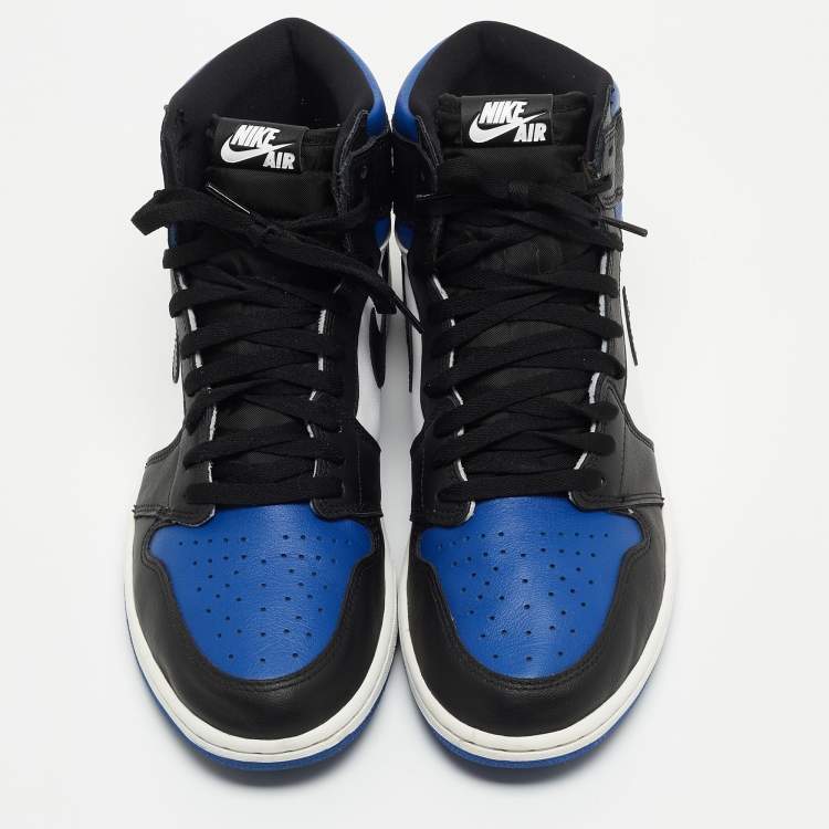 Pre Owned Air Jordan Multicolor Leather jordan 1 Retro High Royal Sneakers Size 45.5