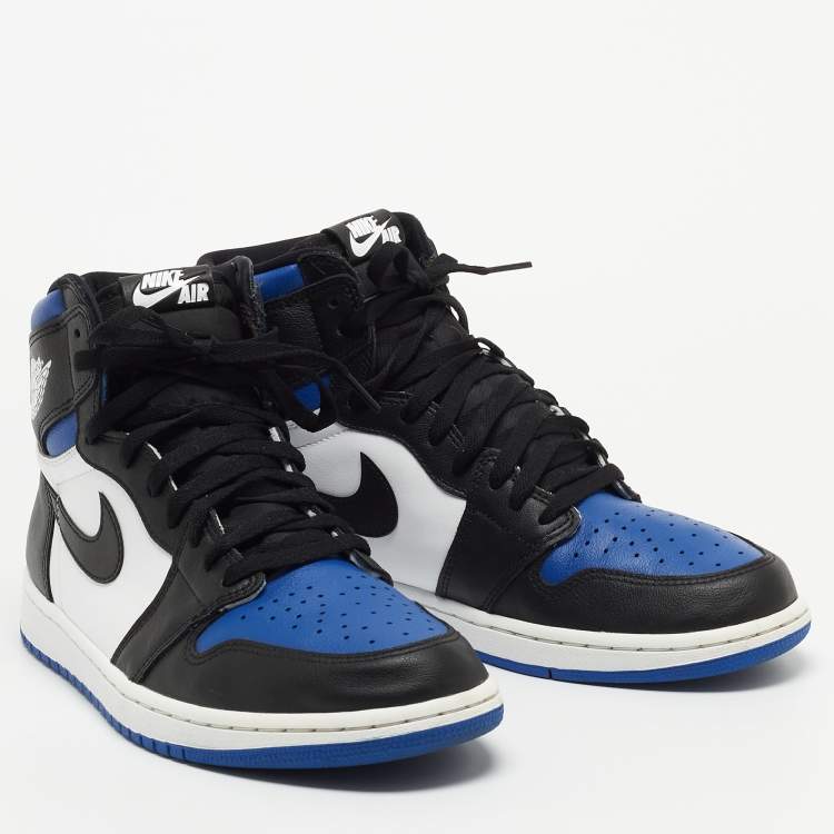 Pre Owned Air Jordan Multicolor Leather jordan 1 Retro High Royal Sneakers Size 45.5