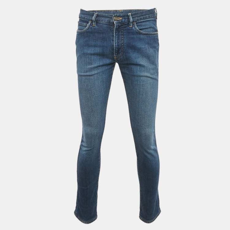 مملوكة مسبقًا Loro Piana Blue Denim Skinny Fit Jeans S Waist 32"