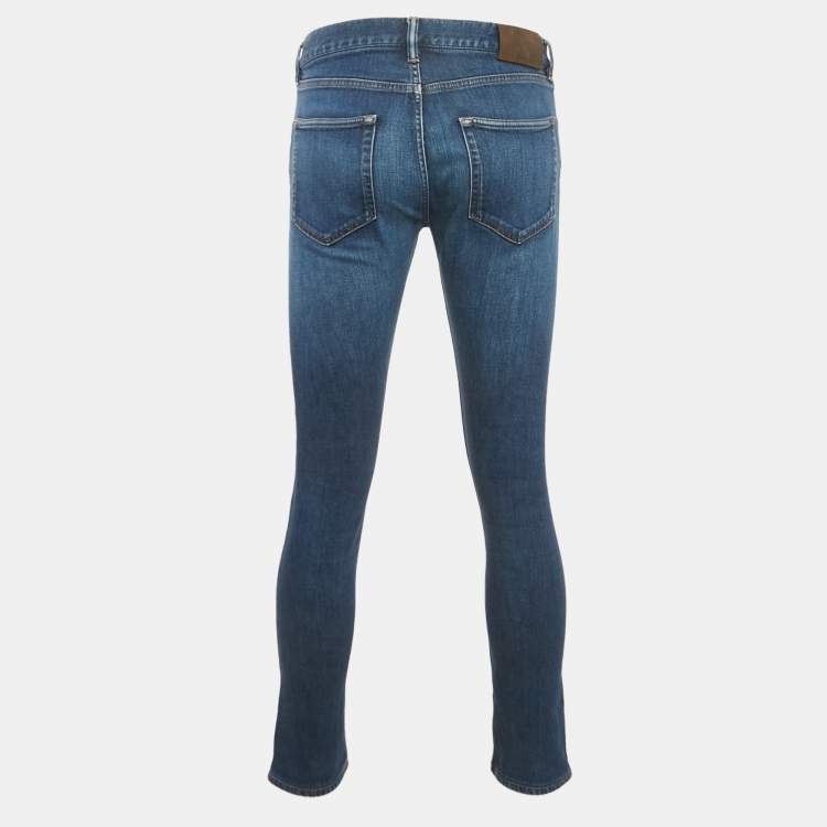 مملوكة مسبقًا Loro Piana Blue Denim Skinny Fit Jeans S Waist 32"