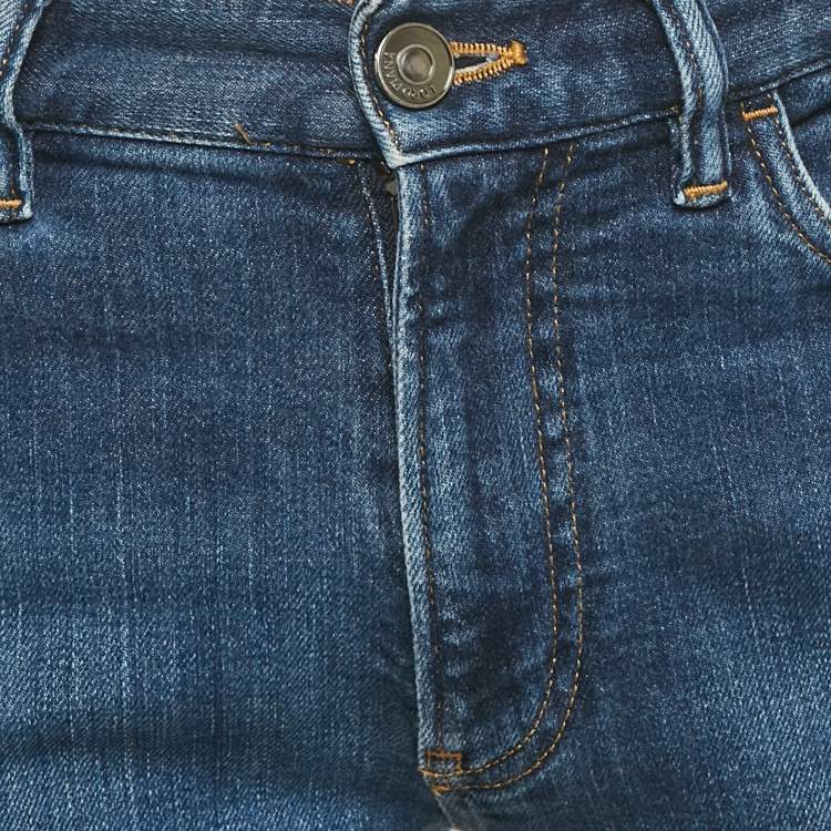 مملوكة مسبقًا Loro Piana Blue Denim Skinny Fit Jeans S Waist 32"