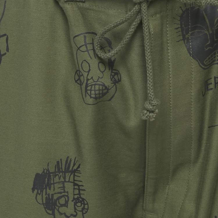 Pre Owned Junya Watanabe Cotton Comme des Garçons x Jean-Michel Basquiat Cropped Pants S