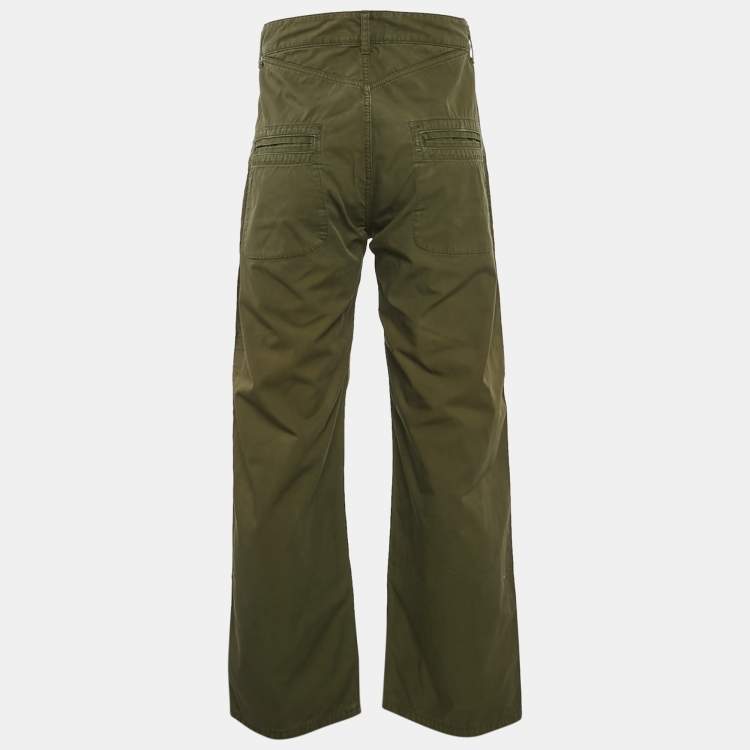Pre Owned Junya Watanabe Comme des Garçons Green Cotton Trousers L