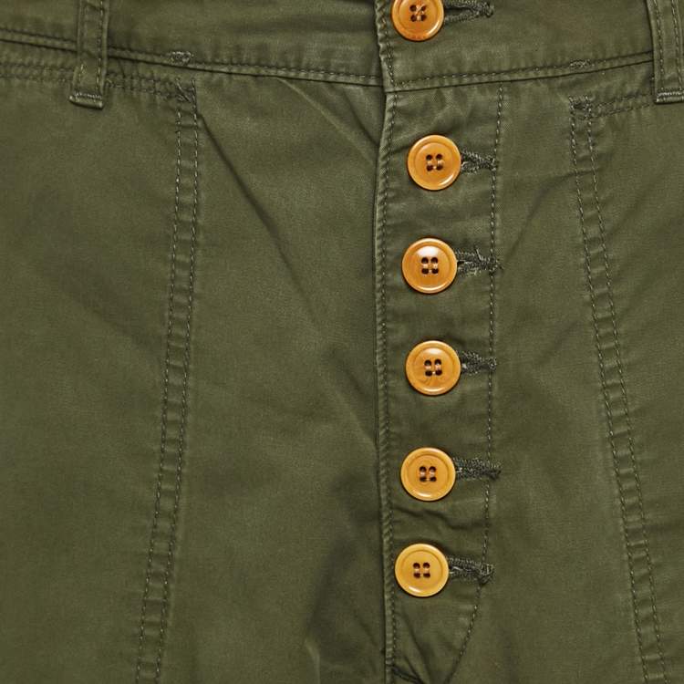 Pre Owned Junya Watanabe Comme des Garçons Green Cotton Trousers L
