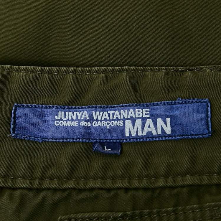 Pre Owned Junya Watanabe Comme des Garçons Green Cotton Trousers L