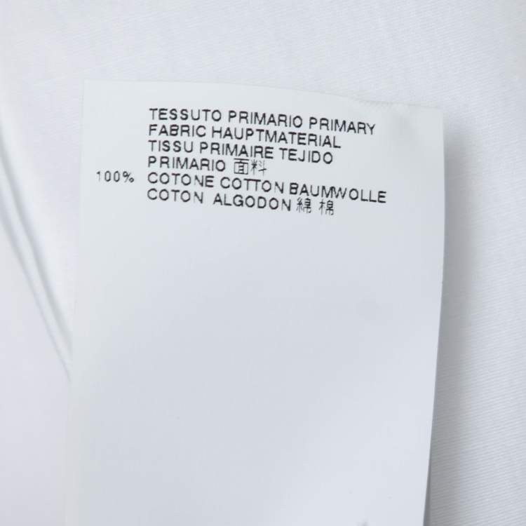 Pre Owned Just Cavalli White Cotton Contrast Collar Detail Button Front Shirt XXL