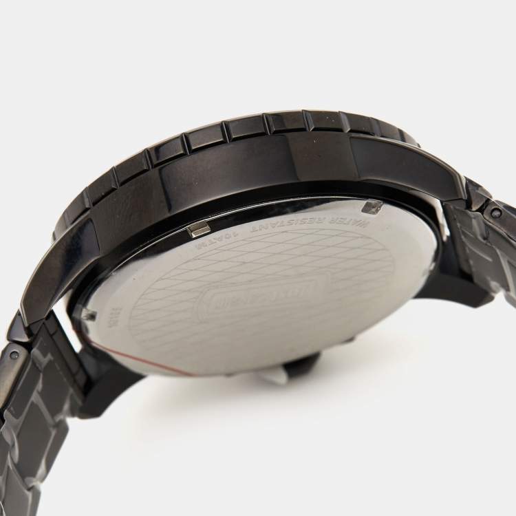 Pre Owned Just Cavalli Black PVD Coated Stainless Steel JC1G165M0065 Men's Wristwatch 44 mm