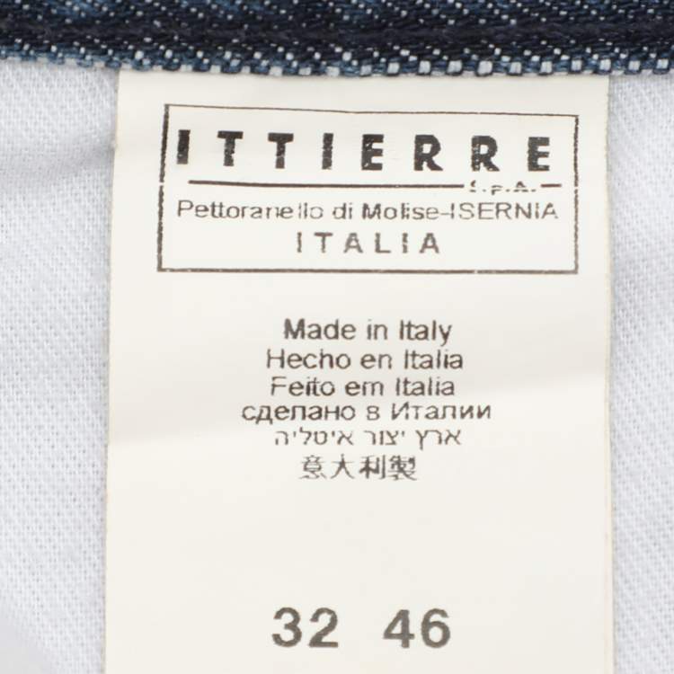 Pre Owned Just Cavalli Blue Denim Distressed Jeans S