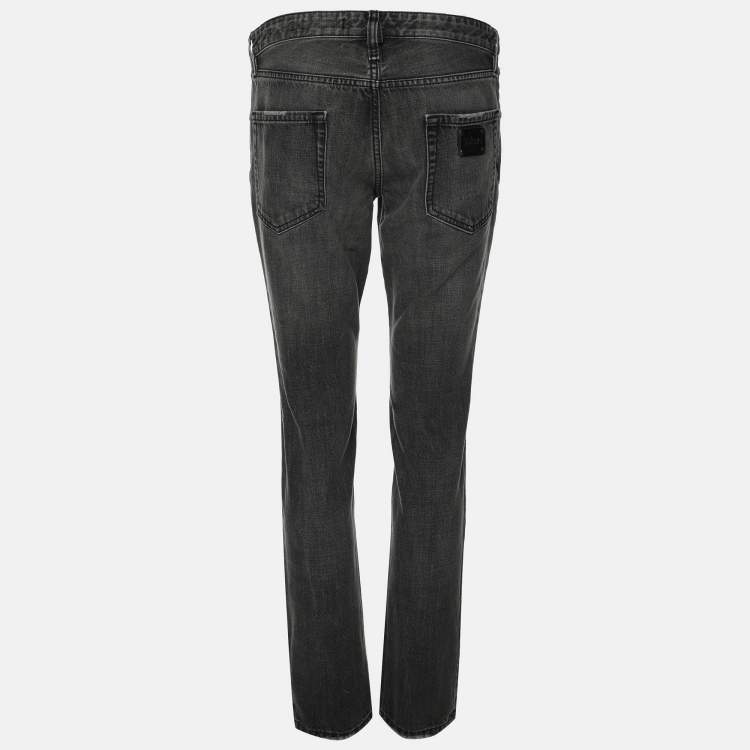 Pre Owned Just Cavalli Grey Cotton Slim Fit Jeans S