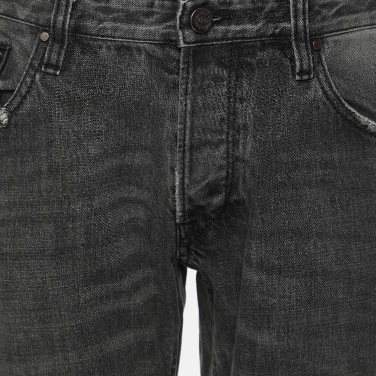 Pre Owned Just Cavalli Grey Cotton Slim Fit Jeans S