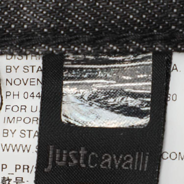 Pre Owned Just Cavalli Grey Cotton Slim Fit Jeans S