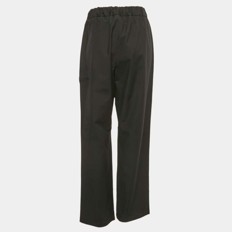 Pre Owned Just cavalli Black Logo Print Cotton Blend Track Pants M