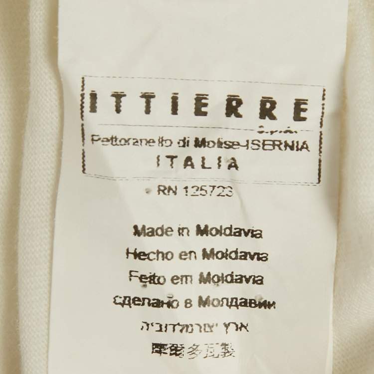 Pre Owned Just Cavalli White Logo Embroidered Jersey Fitted T-Shirt L