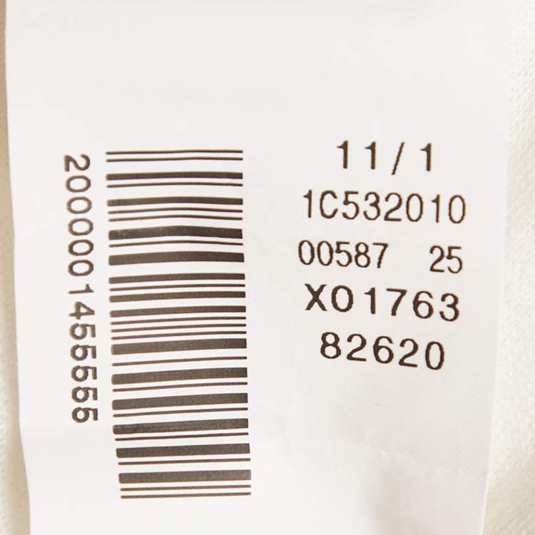 Pre Owned Just Cavalli White Printed Jersey V-Neck T-Shirt M