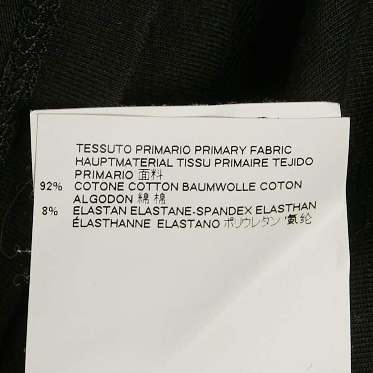 Pre Owned Just Cavalli Black Logo Print Cotton Crew Neck Half Sleeve T-Shirt M