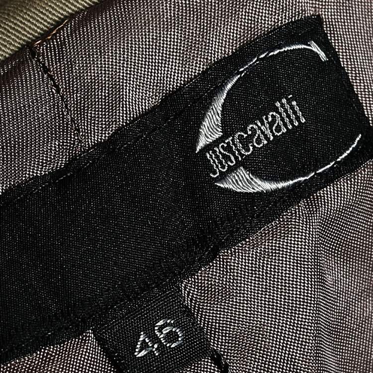 Pre Owned Just Cavalli Brown Cotton Cargo Pocket Button Front Jacket S
