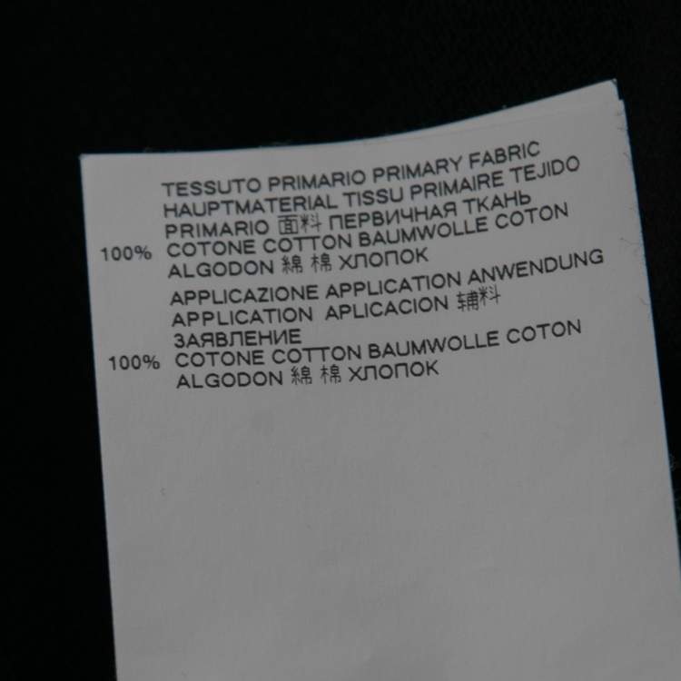 Pre Owned Just Cavalli Black Logo Print Cotton Polo T-Shirt L   