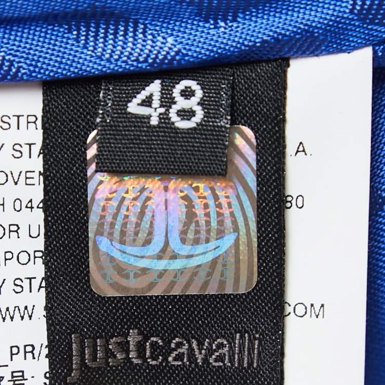Pre Owned Just Cavalli Multicolor Leather Zip Front Jacket M