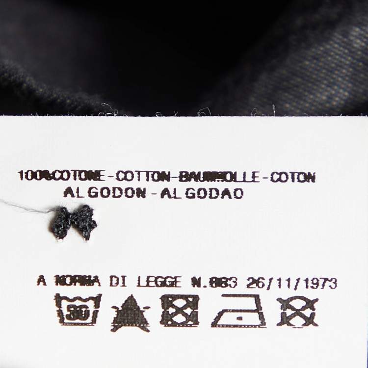 Pre Owned Just Cavalli Black Cotton Button Down Shirt L