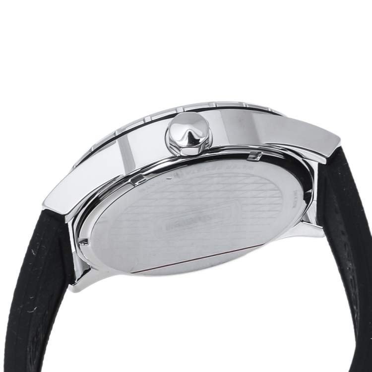 Pre Owned Just Cavalli Silver Stainless Steel Rubber 1G082 Women's Wristwatch 42 mm