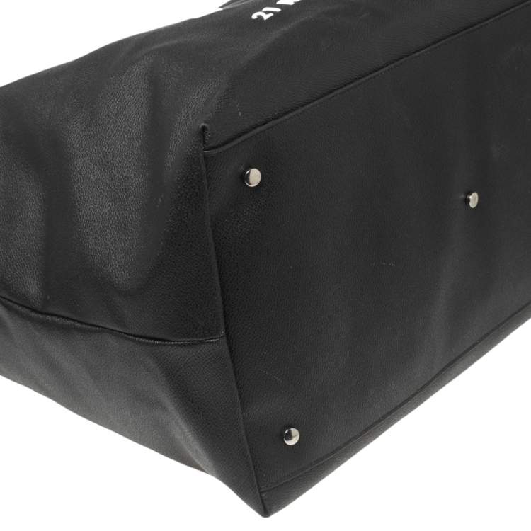 Pre Owned Karl Lagerfeld Black Coated Canvas Rue St-Guillaume Weekender Duffel Bag